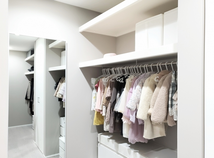 クローゼットを拡張してウォークインクローゼットに