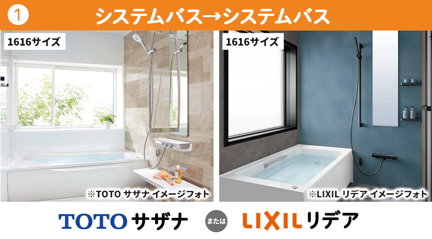 ①システムバス→システムバス